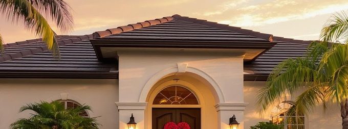 Tile roof home